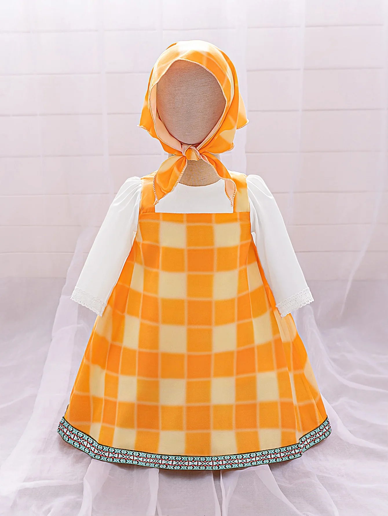 Lolita Plaid Cute Bears Baby Girls Dress Toddler 1st Birthday Party Princess Dress for Baby Maid Wedding Bridesmaid Kids Clothes
