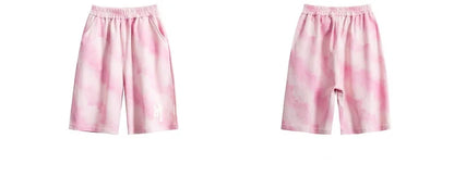 Summer Fashion Boys Cotton Alphabet Tie Dye T-Shirt Tops+Shorts Pant School Kids Tracksuit Child 2PCS Outfit Workout Set 5-16 Yr