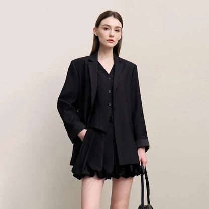 Women's Jackets 2026 Autumn New V-neck Vest Bud Shorts Separate Blazer Women's Fashionable Versatile Top Female 12641056