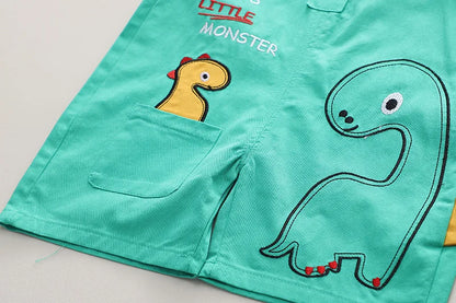 New Summer Baby Boys Clothes Children Fashion T-Shirt Overalls 2Pcs/Sets Toddler Outfits Infant Casual Costume Kids Tracksuits