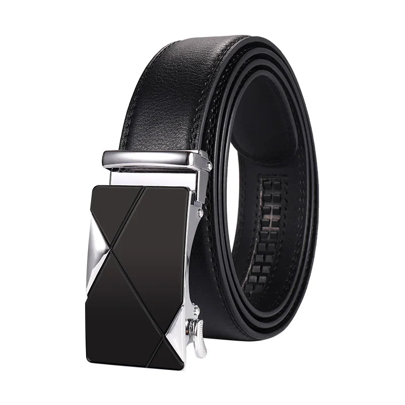 New Men's Belt Automatic Buckle Pants Belt Cowhide Automatic Buckle Formal Business Men's Belt With Suit Belt