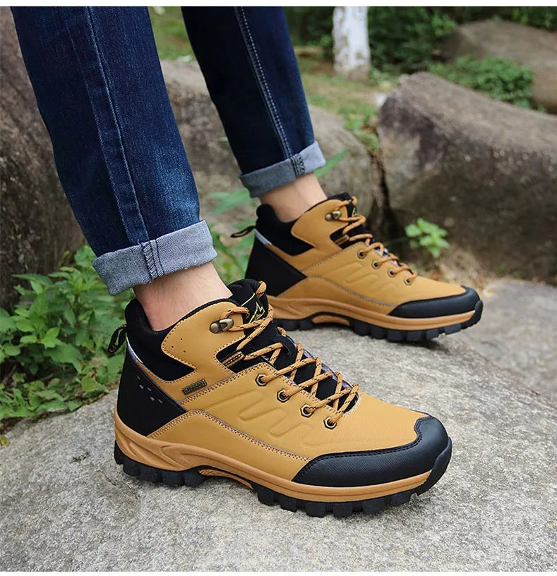 New Winter Men Boots Fur Warm Snow Boots Men Winter Boots Work Shoes Men waterproof Ankle Boots Outdoor Men's Sneakers Footwear