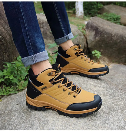 New Winter Men Boots Fur Warm Snow Boots Men Winter Boots Work Shoes Men waterproof Ankle Boots Outdoor Men's Sneakers Footwear
