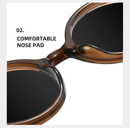 Fashion TR90 Round Big Frame Myopia Optical Prescription Gray Sunglasses For Women Men Driving Fishing Retro Sunglasses 0 to-6.0