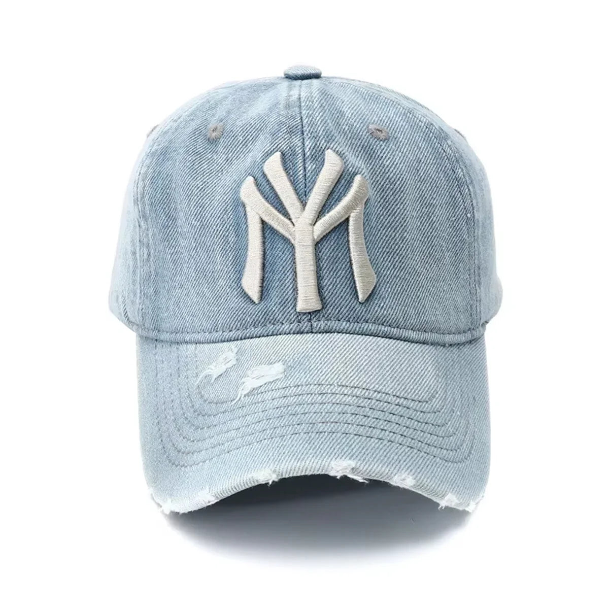 Unisex Letter Embroidery Washed Cowboy Baseball Caps Spring and Autumn Outdoor Adjustable Casual Hats Sunscreen Hat
