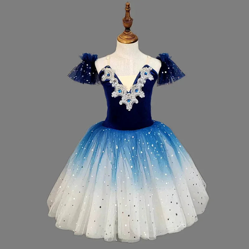Girl Ballet Dress Dance Costumes Kids Outfit Vestidos Performance Party Baby Clothing Summer Girls Dresses Tutu Children's Day