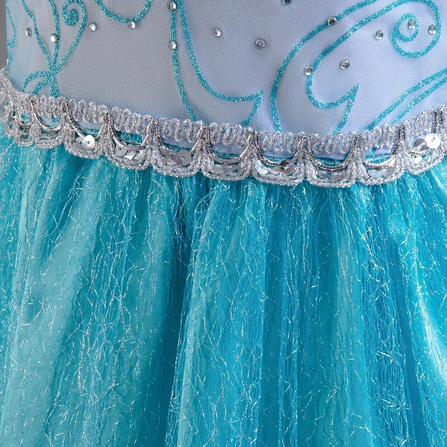 For 2-10 Year Cosplay Fancy Queen Frozen Elsa Anna Costume Girls Princess Dress Toddler Halloween Party with Decorative Fittings