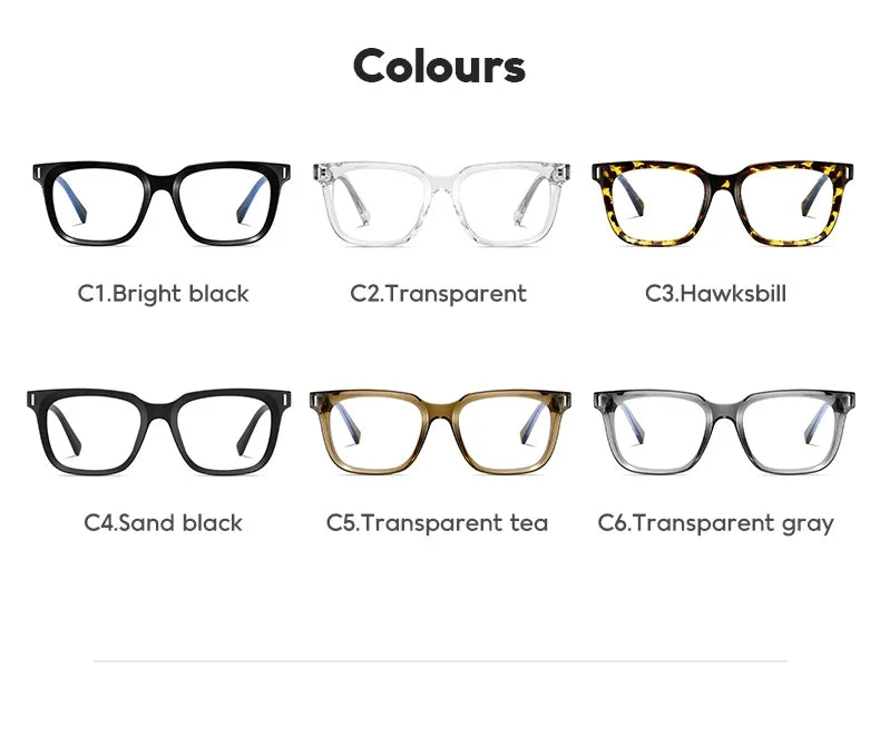 Men's Anti Blue Light Reading Glasses Brand Design Myopia Prescription Glasses Men Simple Optical Eyewear Glasses Frame