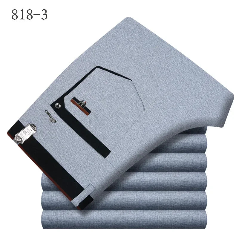 Men's Suit Pants High Quality Summer Men Dress Pants Straight Business Mens Formal Pants Big Size Classical Trousers