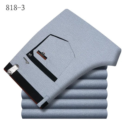 Men's Suit Pants High Quality Summer Men Dress Pants Straight Business Mens Formal Pants Big Size Classical Trousers