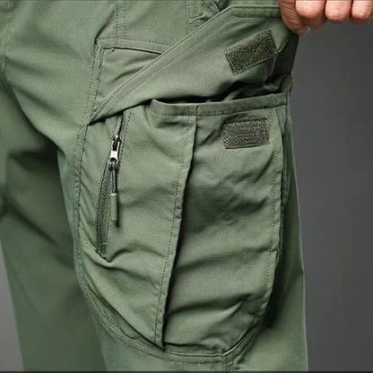 Men Elastic Sharkskin Spring Autumn City Cargo Pants Hiking Camping Climbing Casual Tactical Military Combat Trousers Quick Dry