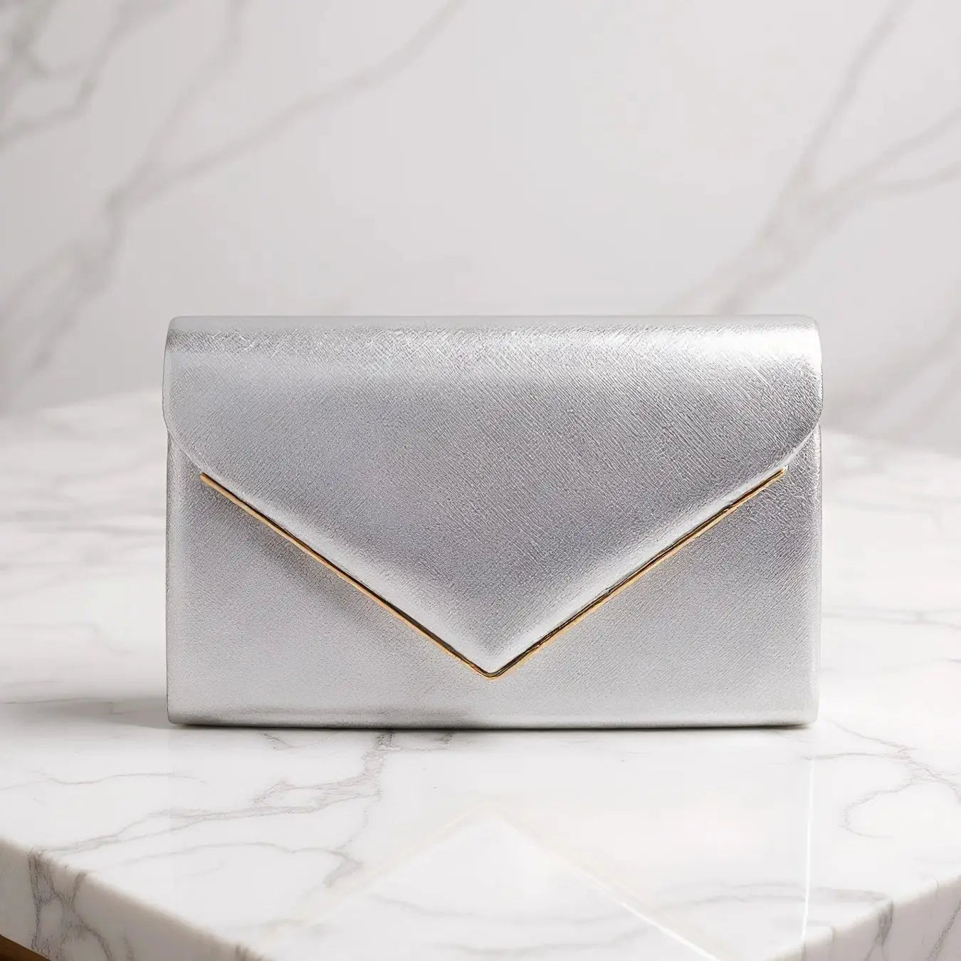 PU Fashion Envelope Design Evening Bags Cover Glitter Elegant Small Leather Ladies Dress Handbags With Shoulder Chain Messenger