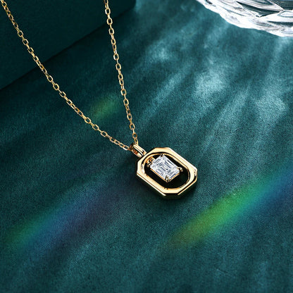 Top Quality Moissanite Diamond Necklace for Women Solid 10k 14k 18k Yellow Gold Penant Fine Jewelry Gifts Wholesale New