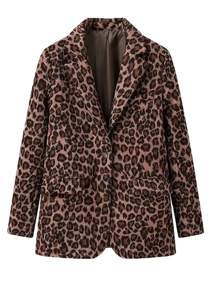 Men's Suits Leopard Blazer Luxury Casual Peak Lapel Single Breasted Slim Fit 1 Piece Jacket Party Handsome Customized Sport Coat
