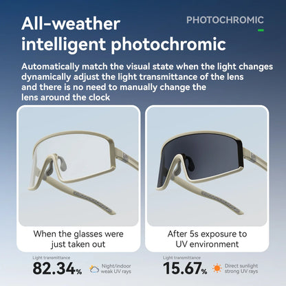 Outdoor Cycling Sunglasses Polarized UV400 Driving Eyewear Bicycle Goggles Non-slip Anti-fog Photochromic Glasses