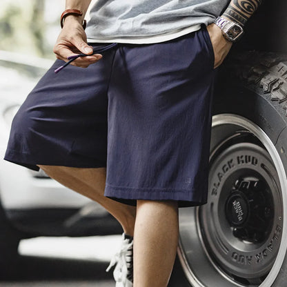 UPF 50+ Cool-Touch Shorts Men's Summer Knit Basketball Shorts with Elastic Waist Lightweight Quick-Dry Bottom for Running