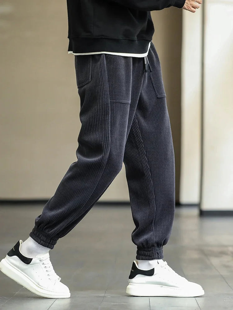 Pants Men Loose Fit Baggy Sweatpants Casual Fashion Streetwear Trend Autumn Winter Harem Joggers Trouser Male Plus SIze
