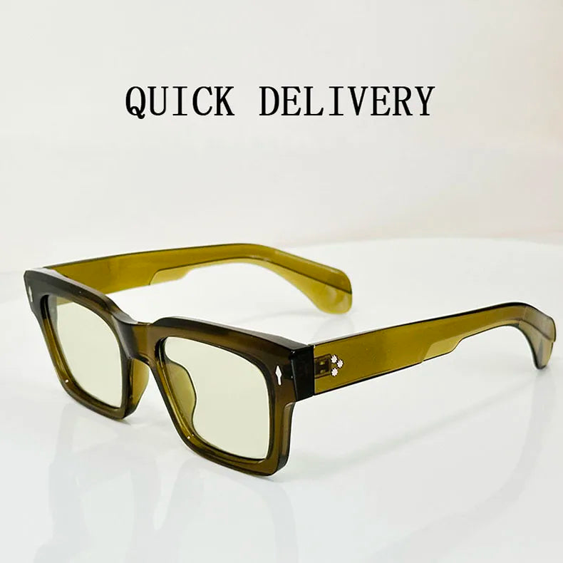 Vintage Square Sunglass Men Vacation Fashion Glasses Retro Sunglasses Women Trendy Fashion Glasses Gafas De Sol Hombre Zonnebril