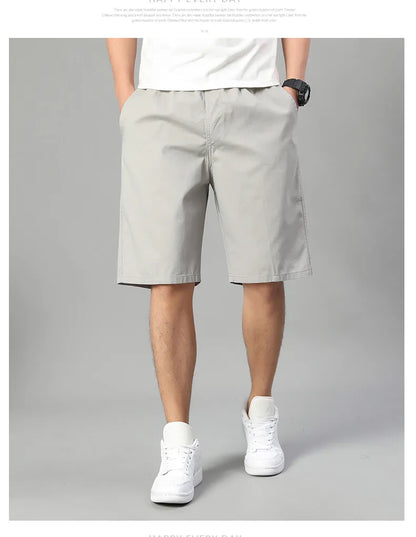 Men's Elastic Waist Casual Shorts Summer Light Weight Sweat Shorts Relaxed Fit Work Shorts Loose Casual Jogger Short