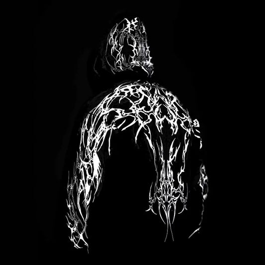 Unisex Hoodie Dark Streetwear Luminous Magic Sword Graphic Print Hooded Sweatshirt Vintage Retro Loose Fit Fashion Mens Harajuku