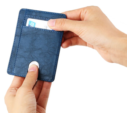 Blocking Wallet Business Card Cover for Case Super Thin Men Leather Credit Card Holder Card Travel Wallet Minimalist Wallet