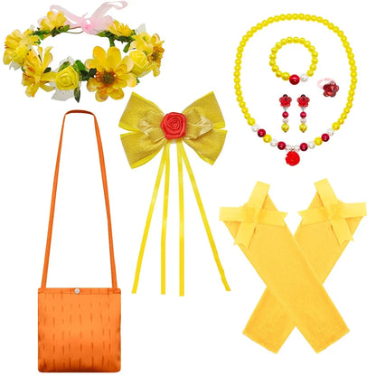 Daisy Girls Princess Dress Cartoon Movie Cosplay Costume Summer Kids Orange Party Outfits 2-10 Years Halloween Fancy Clothes