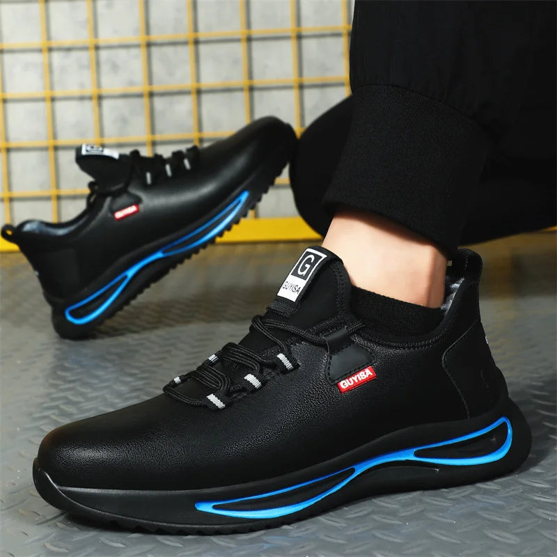6KV Insulation Safety Work Shoes For Men And Women Waterproof Black Leather Shoes Non-slip Kitchen Shoes Indestructible Boots