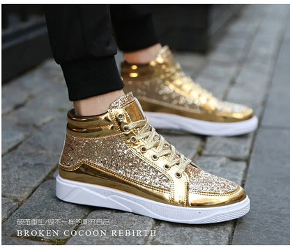Mens Casual Shoes Non-slip Sports Outsole  Light High-top Men Fashion Boots Wear-resistant Male Sneakers 48