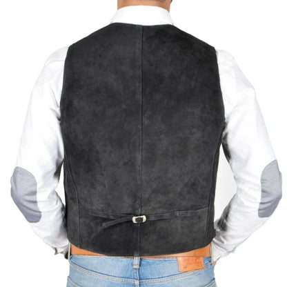 Men Vest Black Single Solid Button Frosted Velvet Waistcoat For Banquet Birthday Wedding Business Work Daily Set Men Suit Vest