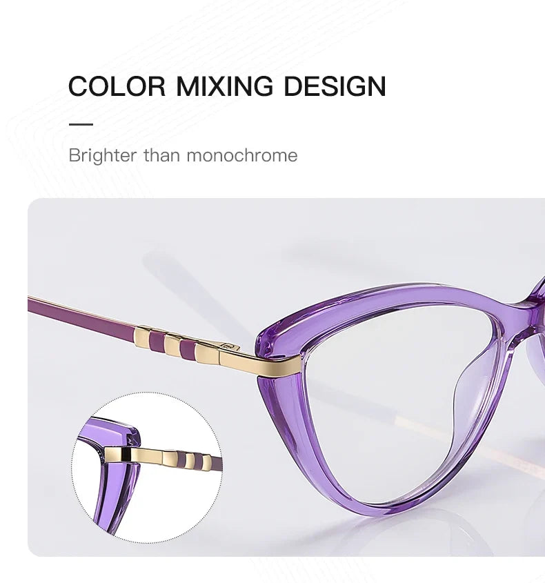 New Cat Eye Optical Glasses Women Myopia Prescription Glasses Hyperopia Reading Glasses Anti Blue Light Computer Eyewear