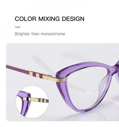 New Cat Eye Optical Glasses Women Myopia Prescription Glasses Hyperopia Reading Glasses Anti Blue Light Computer Eyewear