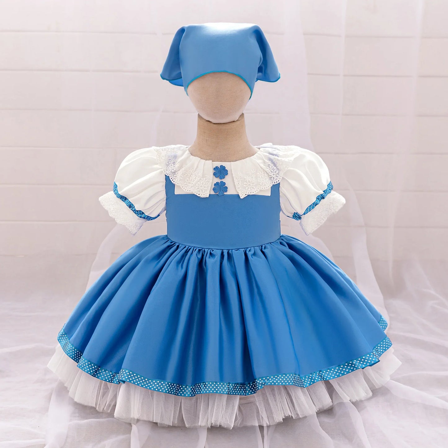 Maid Bear Party Baby Girl Dresses Toddler Lolita 1st Birthday Princess Prom Dress for Baby Bears Wedding Bridesmaids Kids Clothe