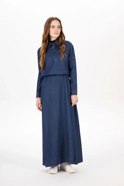 AS AW25 Denim set loose Shirt + slip dress Aline adjustable dress
