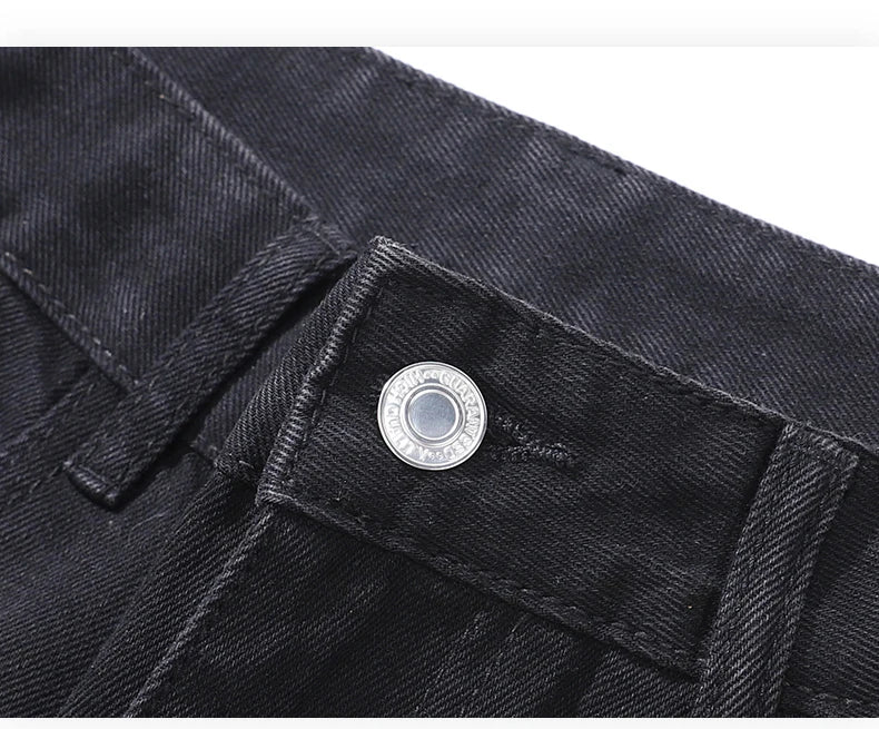 New Autumn Jeans Men Black Casual Baggy Trousers Classic Straight Comfortable Wide Denim Trousers Male Brand Clothing