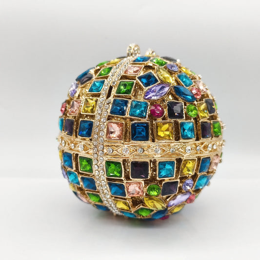 2025 New Design Mother Day Gift Stained Glass Rhinestone Clutch Bell Shaped Hollow Diamond Banquet Prom Ladies Evening Bag