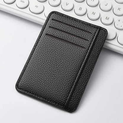 Portefeuilles Minimalistes Fins pour Hommes avec Poche Avant, Bloqueur RFID, Porte-Cartes de Crédit, Portefeuilles en Cuir Portables