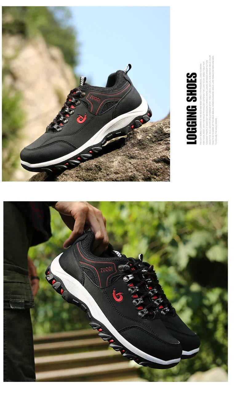 Men's leather Casual Shoes, Men's Sports Shoes, Spring,Autumn,Winter Shoes, Men's Tennis lightweight Wear-resistant Hiking Shoes