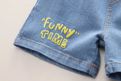 Kids Clothes Summer Children Boy Girls Cartoon T Shirt Shorts 2Pcs/sets Baby Toddler Clothing Infant Sportswear 1 2 3 4 5 Years