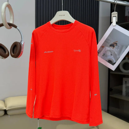 Man Mountain Outdoor Mesh Long Sleeve, Quick-Dry Breathable & Stretch Round Neck Top Unisex