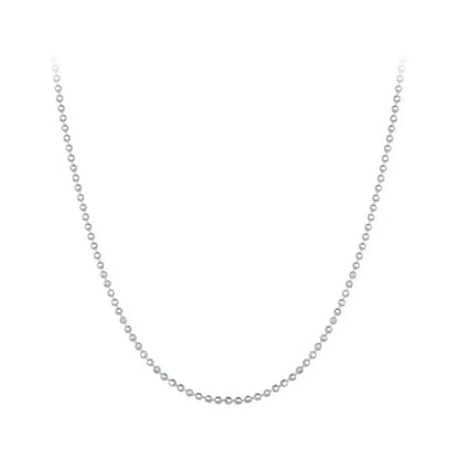 925 Sterling Silver Basic Chain Necklace Collection Box Chain Necklace Bead Chain Link for Women Simple Fine Jewelry