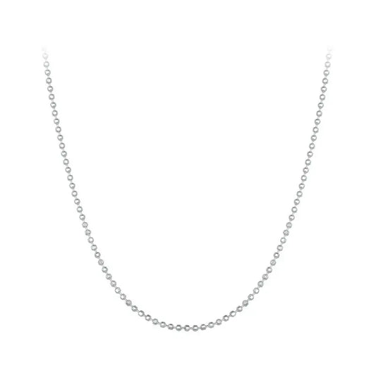 925 Sterling Silver Basic Chain Necklace Collection Box Chain Necklace Bead Chain Link for Women Simple Fine Jewelry