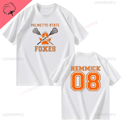 All for The Game Palmetto State Foxes Andrew Minyard Cotton High Quality EU Size Tops Men T-Shirt Y2k Unisex Harajuku Clothing