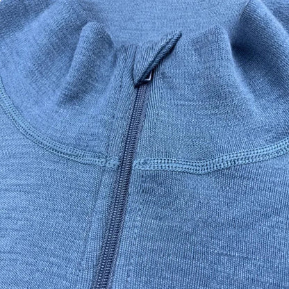 100% Merino wool Men's Base Layer Top 1/2 Zip Thermal long sleeve T shirts 210GSM Hiking Breathable Wicking Moisture