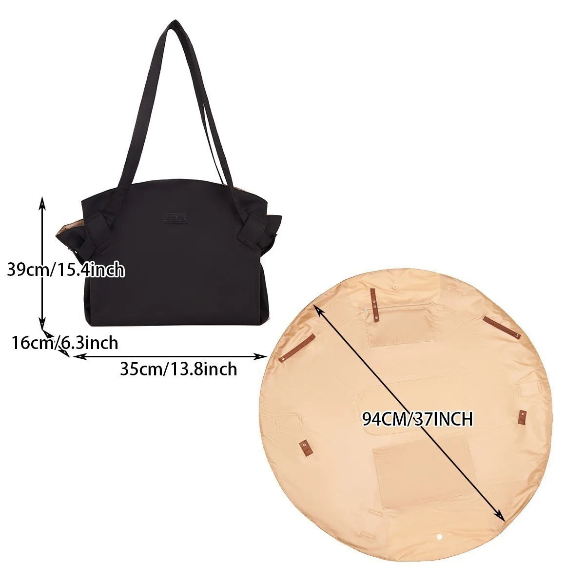 Fashionable Multifunctional Travel Camping Mat Large Capacity Single Shoulder Messenger Bag Women's Bag
