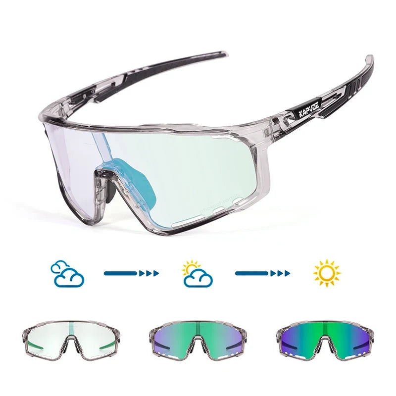 Color Photochromic Cycling Glasses MTB Sunglasses for Men Women Sport Speed Mountain Bike Bicycle Cycl Eyewear Goggle