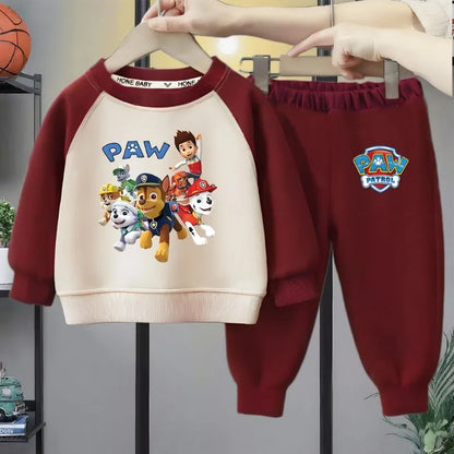 Baby Boys O Neck Spliced Long Sleeve Hoodies Sets Kids Casual Sweatshirt and Sweatpant 2pcs Suit Spring/autumn New