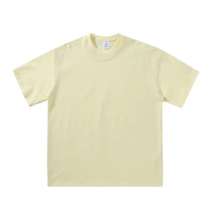2025 Summer Men and Women T-shirt Cotton Solid Tshirts Oversized Short Sleeve T Shirt Fashion Soft White Black Tee Clothing Tops