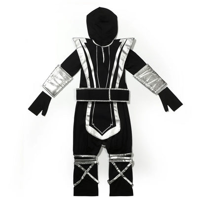 Boy  Ninja Costume Masked Warrior Outfit Cartoon Hero Halloween Party Performance Costume Includes Ninja Toy Knife Birthday Gift