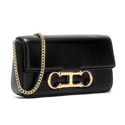Women's Chain Bag Summer New Black Shoulder Bag Women's Flip Phone Bag