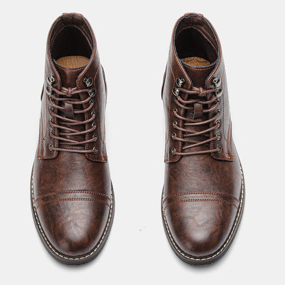 Classical Men Boots 2025 Fashion Comfortable Spring Leather Ankle Boots